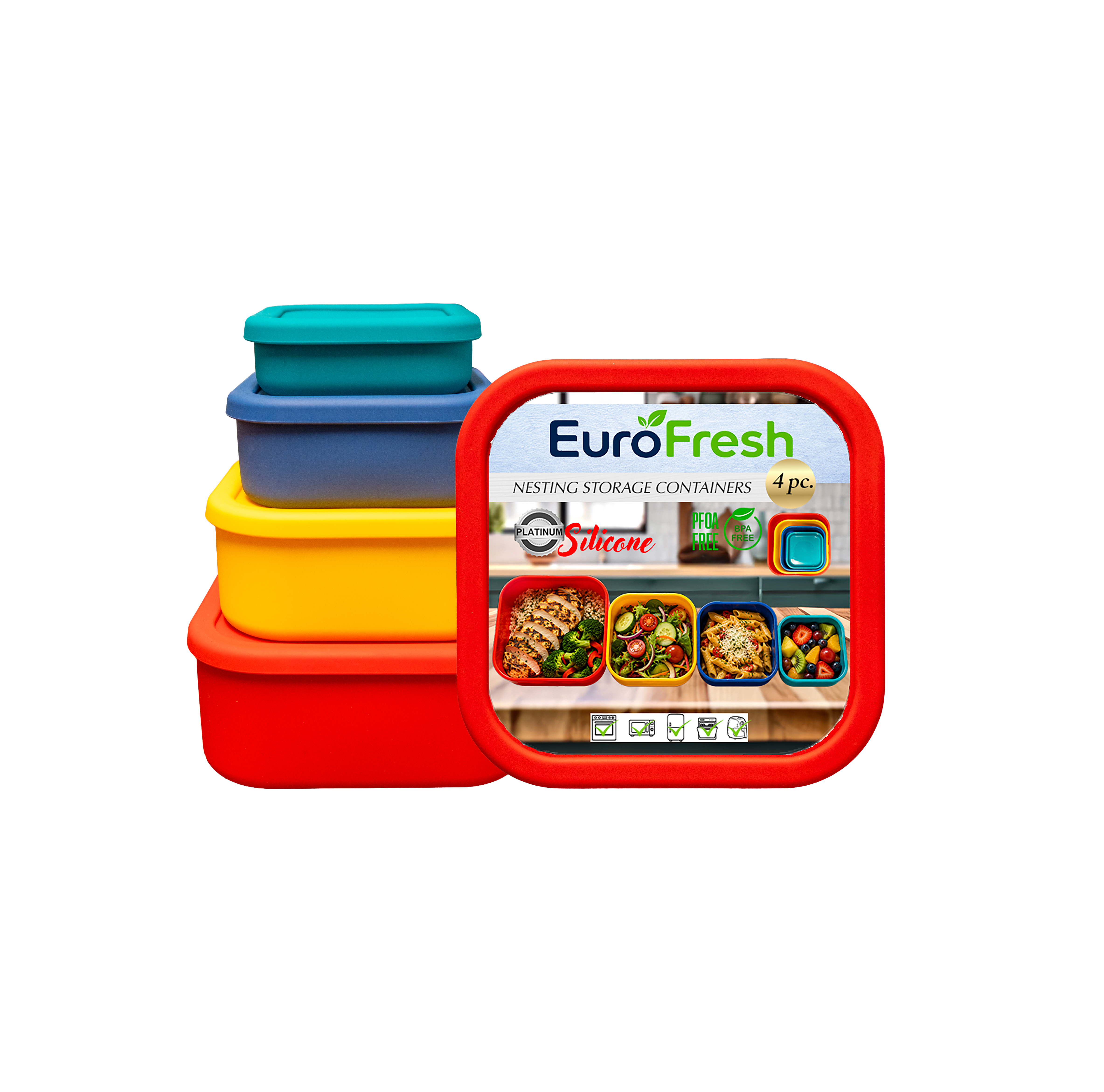 EuroFresh Square 4 Piece Set