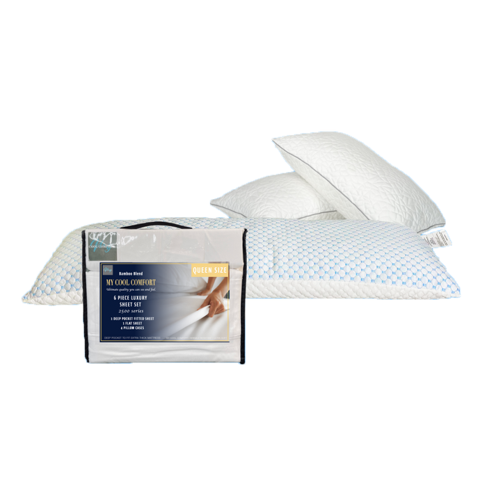 Super Sleep Bundle with Bamboo Blend Sheet Set Super Sleep Bundle with Bamboo Blend Sheet Set Super Sleep Bundle with Bamboo Blend Sheet Set - euroshineshopSuper Sleep Bundle with Bamboo Blend Sheet Set
